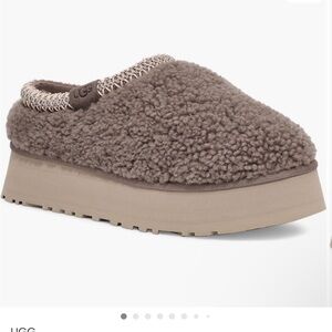 New Ugg Tazz Maxi Curly slipper Smoke Plume 9